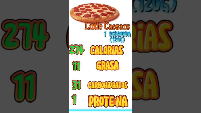 Cuántas kilocalorías tiene una pizza