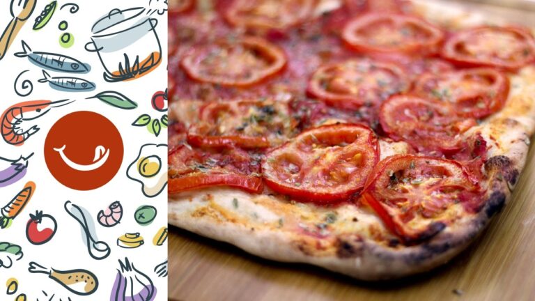 Pizza con tomate y ajo como se llama