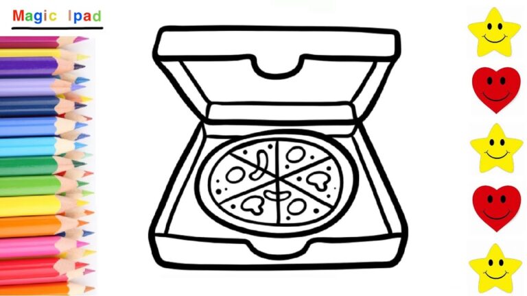 Como dibujar una caja de pizza